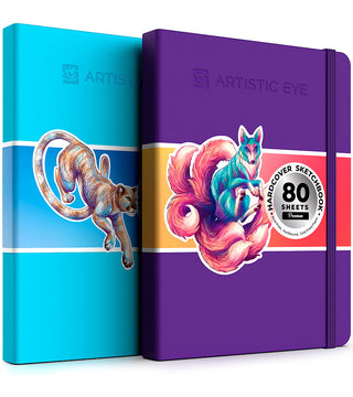 Hardcover Sketchbooks, 8.5" x 11", Pack of 2 (160 sheets)